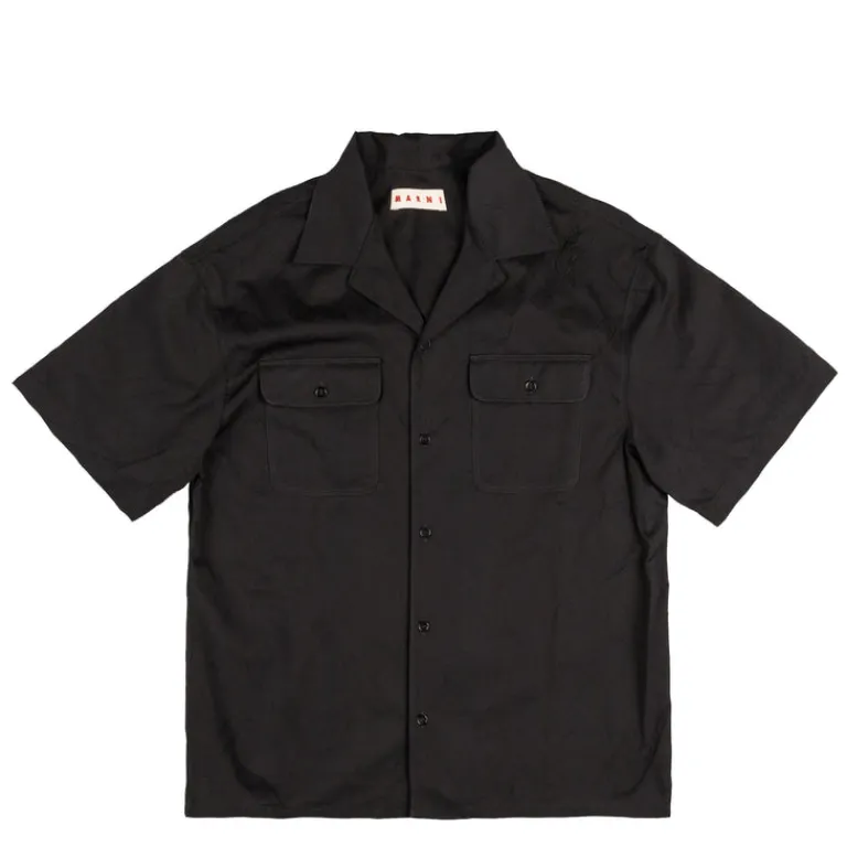 Marni Chemises*Big Confetti Cotton Jacquard Shirt Black
