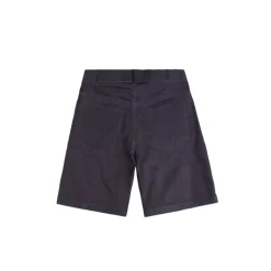 Marni Shorts*Deep Blue Stretch Denim Trompe L'oeil Bermuda-Short Blublack