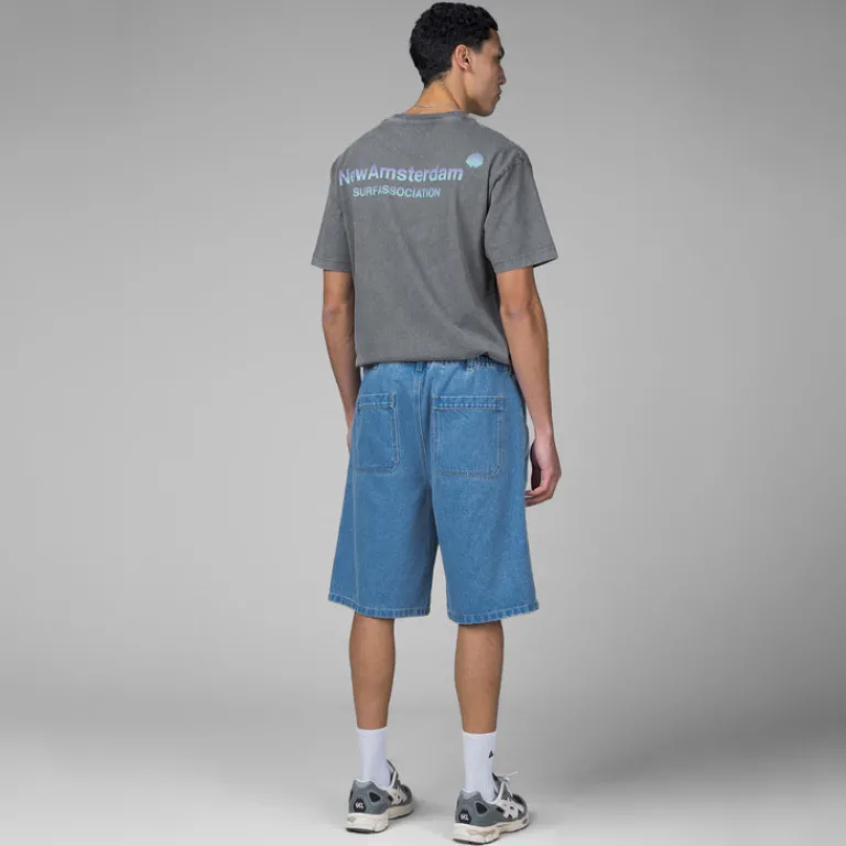 Marni Shorts*Denim Shorts With Patch Detail Cobalt