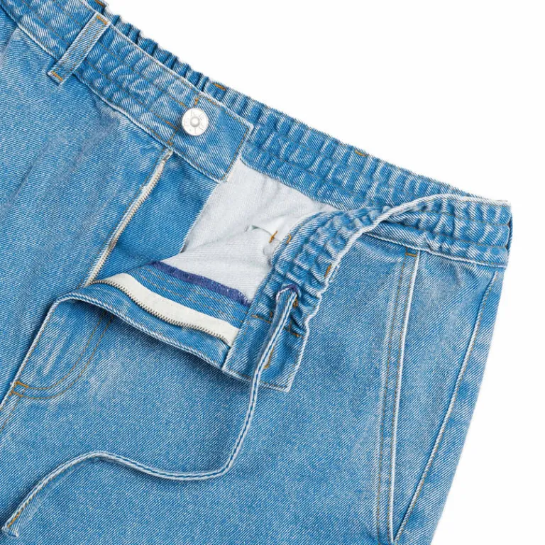 Marni Shorts*Denim Shorts With Patch Detail Cobalt