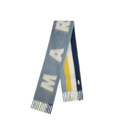 Marni Alle Anzeigen|Écharpes*Logo and Stripe Mohair Scarf Aquamarine