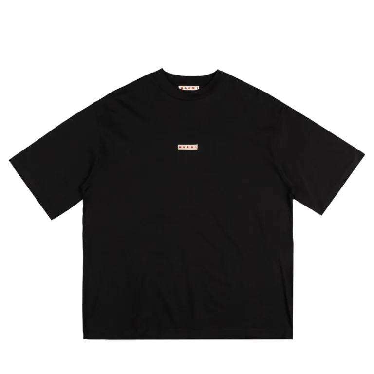 Marni T-Shirts*Logo Patch T-Shirt Black