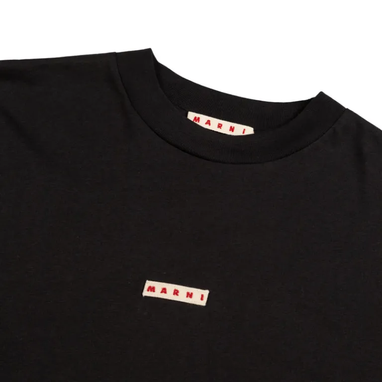 Marni T-Shirts*Logo Patch T-Shirt Black