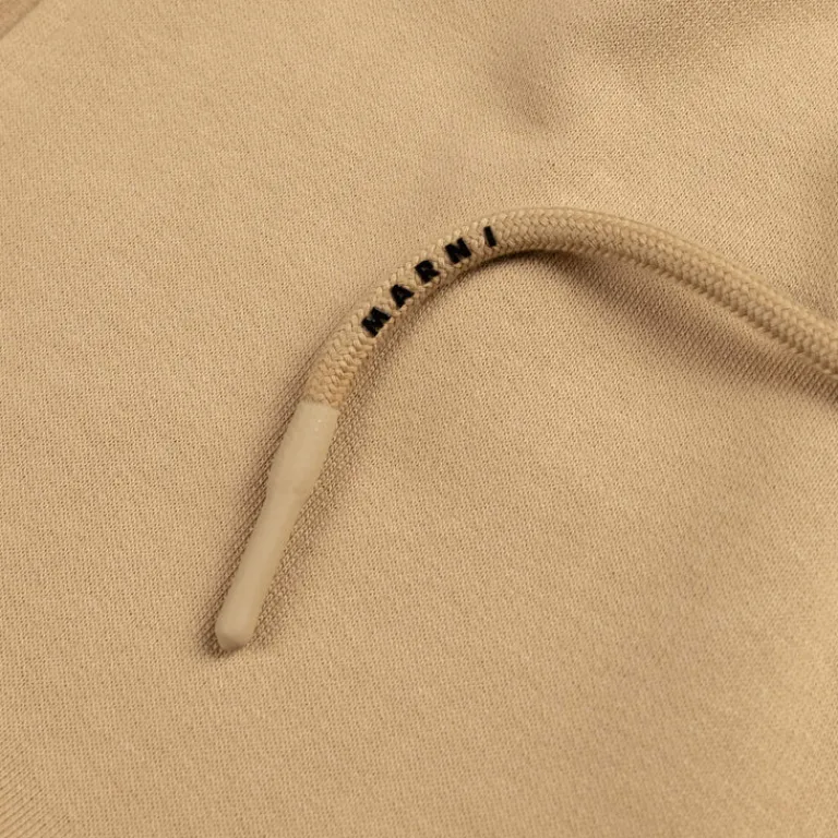 Marni Pantalons*Loopback Organic Cotton Jersey Track Trousers Winter Wheat