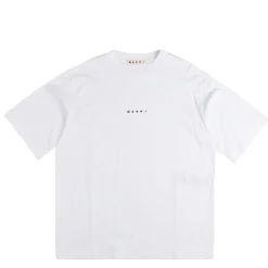 Marni T-Shirts*Mini Logo T-Shirt Lily White