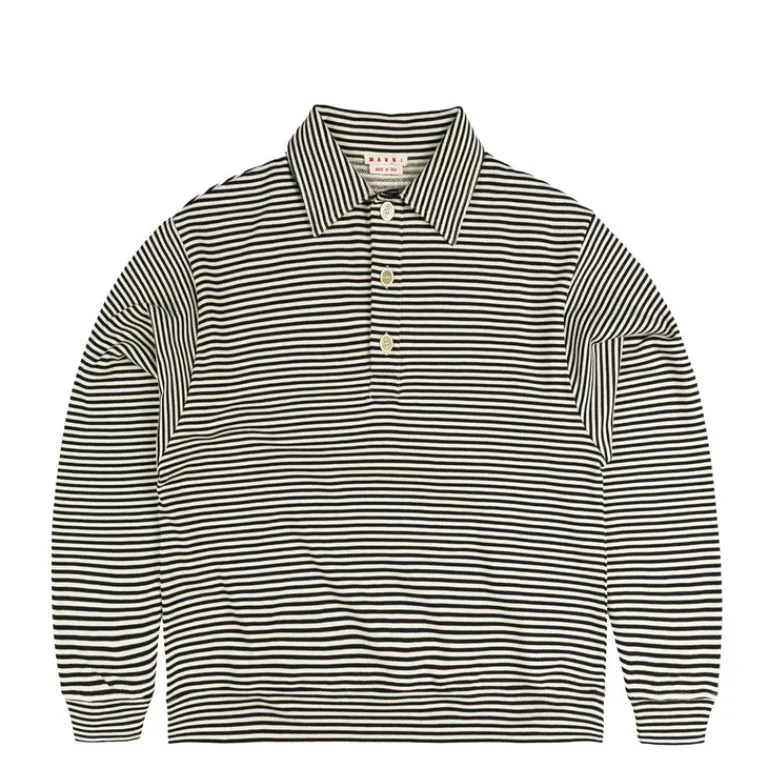 Marni Pullover*Striped Yarn Dyed Sweatshirt Black