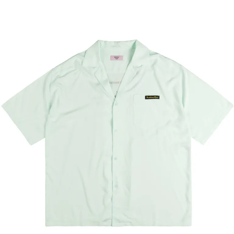Martine Rose Chemises*Hawaiian Shirt Green Mint Scribble