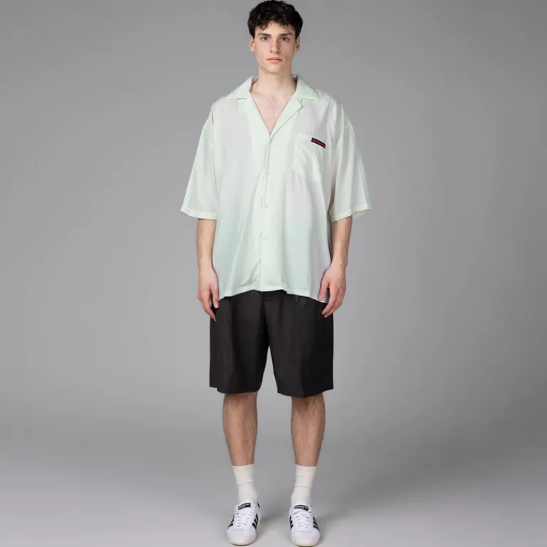 Martine Rose Chemises*Hawaiian Shirt Green Mint Scribble