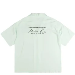 Martine Rose Chemises*Hawaiian Shirt Green Mint Scribble