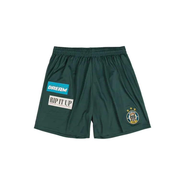 Martine Rose Shorts*Patch Football Shorts Blue Teal
