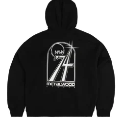 Metalwood Sweats À Capuche*Club 74 Zip Hooded Sweatshirt Black