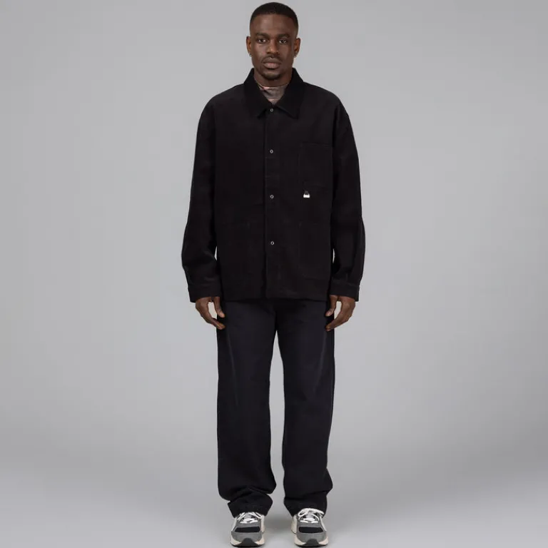 Metalwood Chemises*Corduroy Overshirt Black