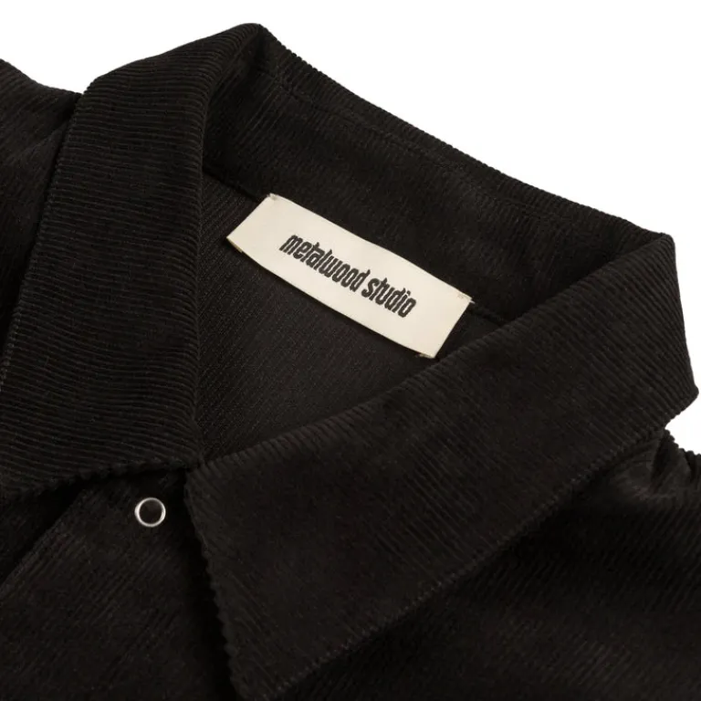 Metalwood Chemises*Corduroy Overshirt Black