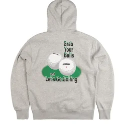 Metalwood Sweats À Capuche*Grab Your Balls Hooded Sweatshirt Heather Grey