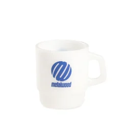 Metalwood Alle Anzeigen|Vaisselle*Metal Logo Milk Glass Mug White