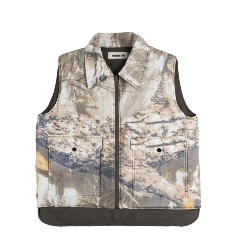 Metalwood Vestes*Poly Filled Reversible Vest Fatigue Green