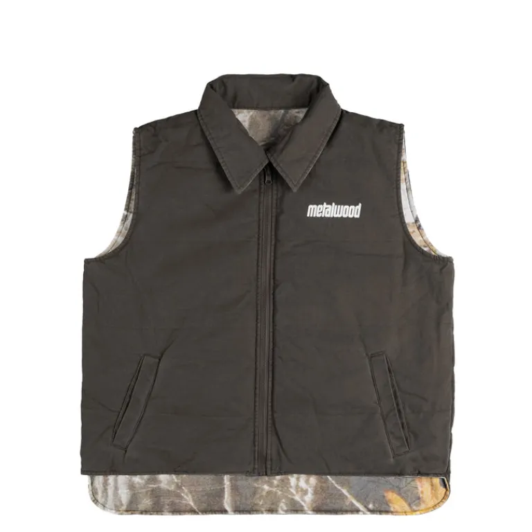 Metalwood Vestes*Poly Filled Reversible Vest Fatigue Green