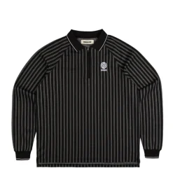 Metalwood T-Shirts*Ribbed LS Polo Black
