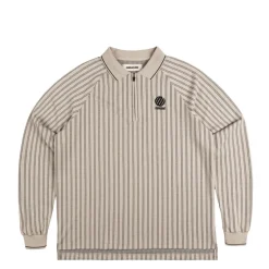Metalwood T-Shirts*Ribbed LS Polo Tan