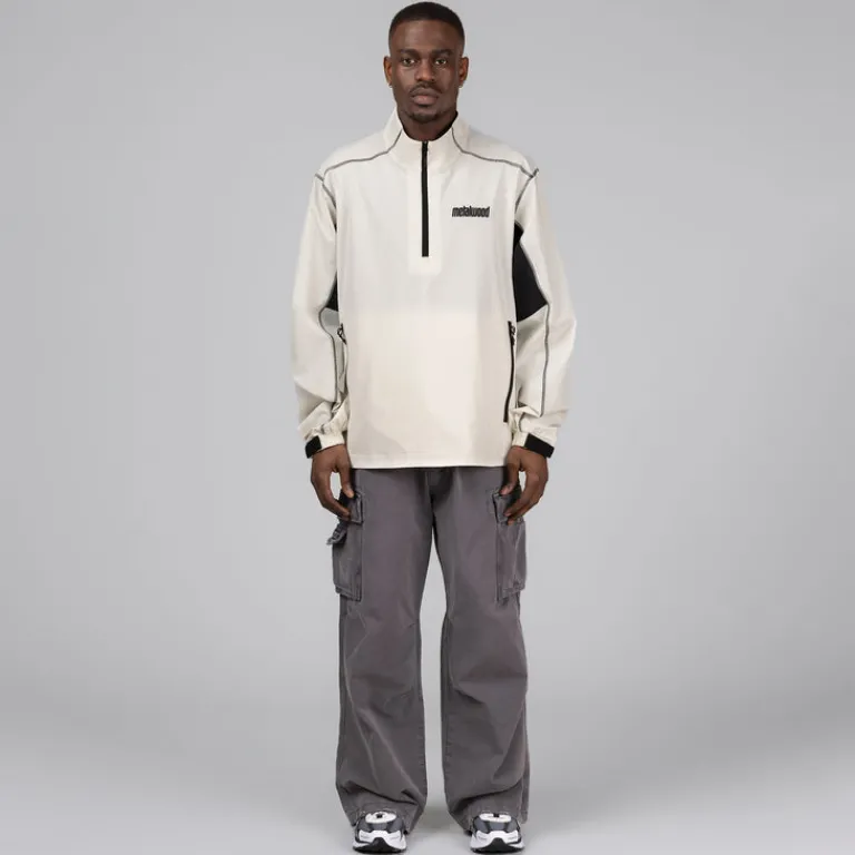 Metalwood Gilets*Tech 1/4 Zip Pullover Jacket White