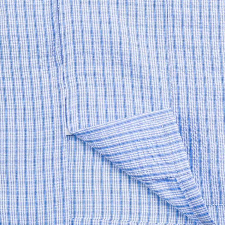 Metalwood Chemises*Textured Caddie Shirt Blue
