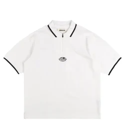 Metalwood T-Shirts*World Class Zip Polo White