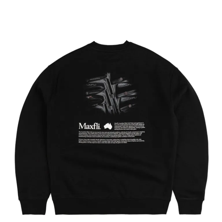 Metalwood Pullover*x Maxfli Aussie Blades Crewneck Black