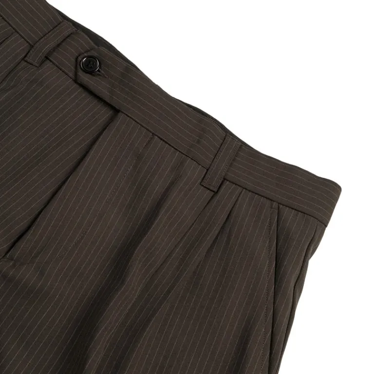 mfpen Pantalons*Classic Trousers Brown Pinstripe