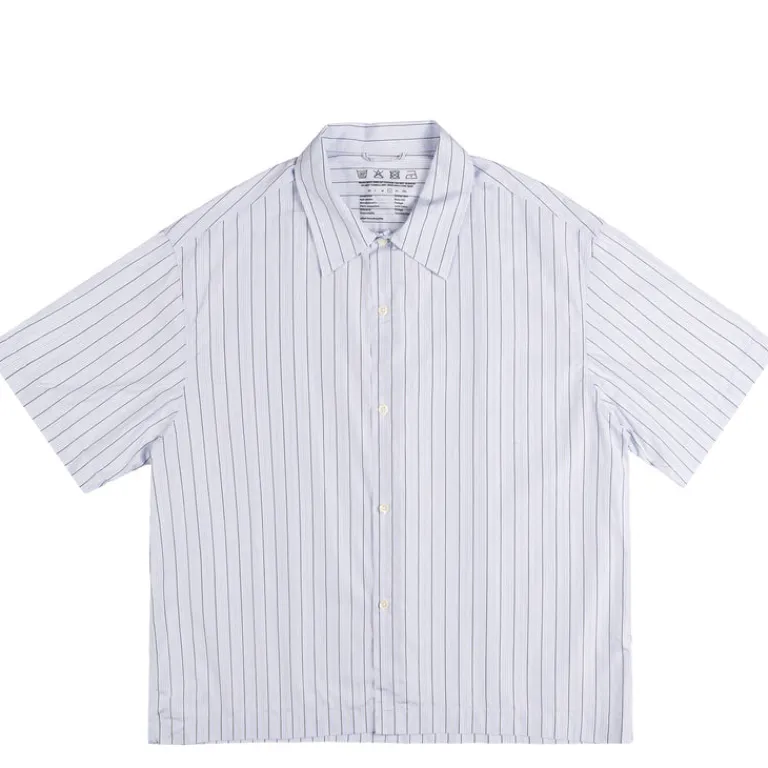 mfpen Chemises*Holiday Shirt Light Blue Banker Stripe