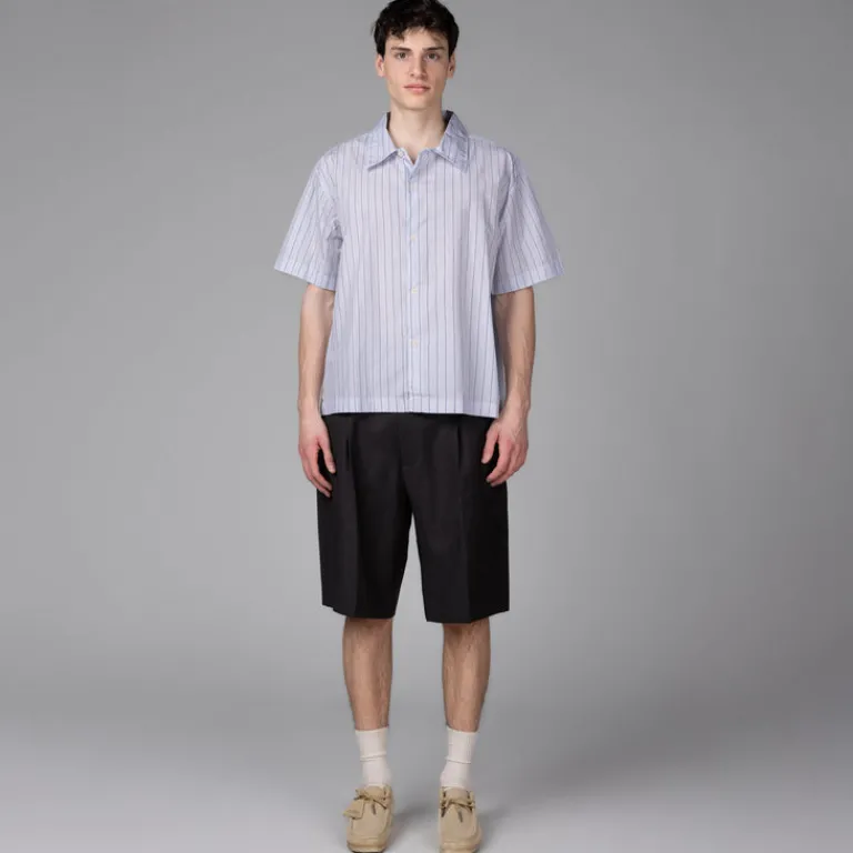 mfpen Chemises*Holiday Shirt Light Blue Banker Stripe