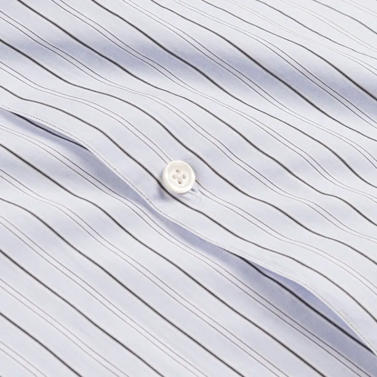 mfpen Chemises*Holiday Shirt Light Blue Banker Stripe