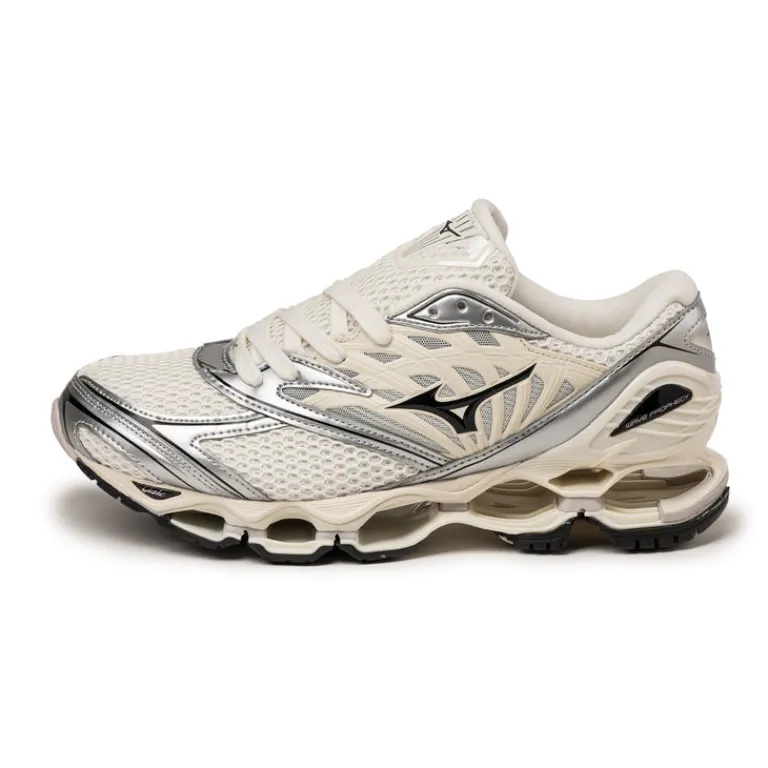 Mizuno Sneakers En Cuir|Chaussures De Running Retro*Wave Prophecy LS *Anodized* Pristine / Black / Silver