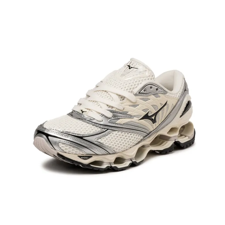 Mizuno Sneakers En Cuir|Chaussures De Running Retro*Wave Prophecy LS *Anodized* Pristine / Black / Silver