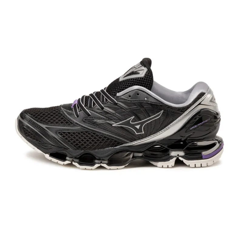 Mizuno Sneakers En Cuir|Chaussures De Running Retro*Wave Prophecy LS *Millennium* Black / Silver / Purple Haze