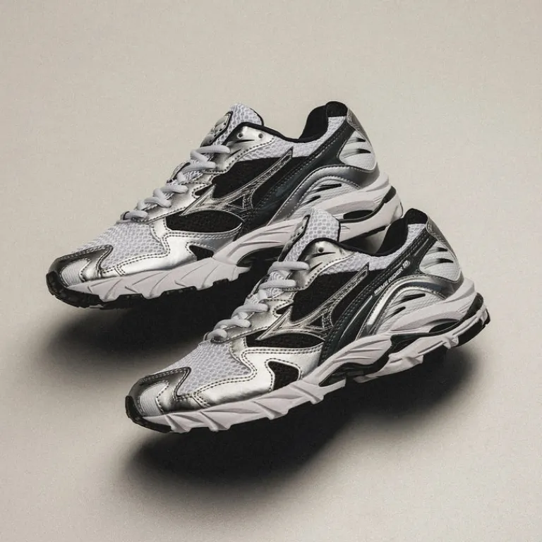 Mizuno Sneakers En Cuir|Sneakers Blancs*Wave Rider 10 White / Silver / Black
