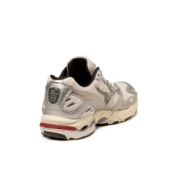 Mizuno Sneakers Végétaliens|Chaussures De Running Retro*Wave Rider 10 Snow White / Black Sand / Rythmic Red