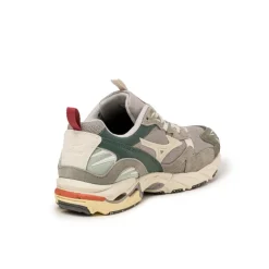 Mizuno Sneakers En Cuir|Chaussures De Running Retro*Wave Rider 10 Opal Gray / Pristine / Bistro Green
