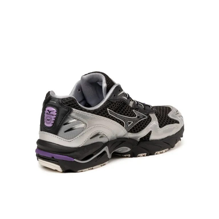 Mizuno Sneakers En Cuir|Chaussures De Running Retro*Wave Rider 10 *Millennium* Black / Black Sand / Purple Haze