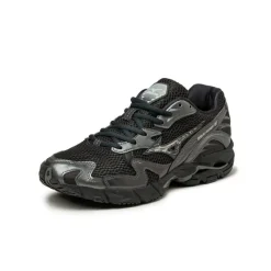 Mizuno Sneakers En Cuir|Chaussures De Running Retro*Wave Rider 10 Sport Black Sand / Black Sand / Metallic Gray