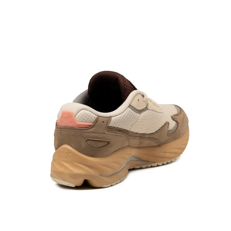 Mizuno Sneakers En Cuir|Chaussures De Running Retro*Wave Rider Beta Premium Vintage Khaki / Chicory Coffee / Lantana