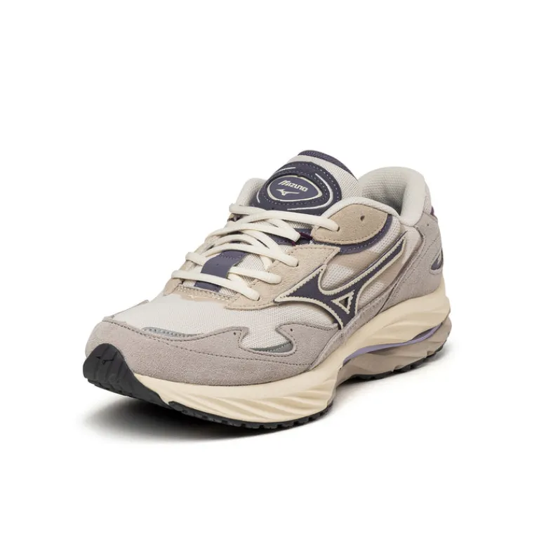 Mizuno Sneakers En Cuir|Chaussures De Running Retro*Wave Rider Beta 1st White Sand / Graystone / Opal Gray
