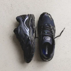 Mizuno Sneakers En Cuir|Chaussures De Running Retro*x END. Wave Rider 10 Estate Blue / Black Beaut
