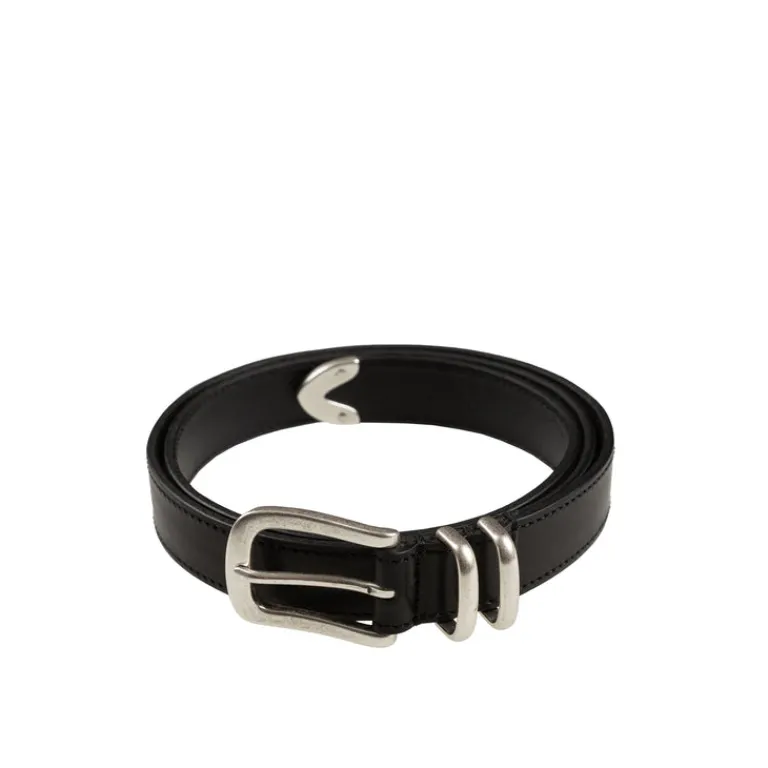 Molebo Alle Anzeigen|Ceinture*Refined Double Loop Leather Belt Black