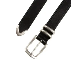 Molebo Alle Anzeigen|Ceinture*Refined Double Loop Leather Belt Black