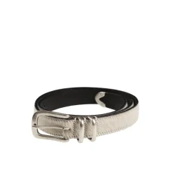 Molebo Alle Anzeigen|Ceinture*Refined Double Loop Ponyhair Belt White