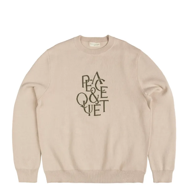 Museum of Peace & Quiet Tricot|Pullover*Serif Jacquard Sweater Bone