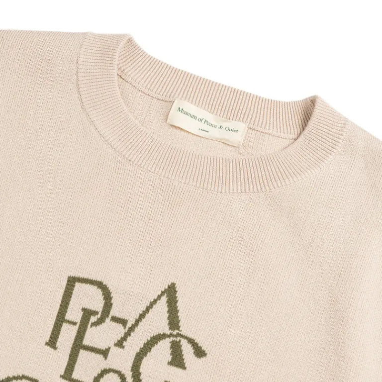 Museum of Peace & Quiet Tricot|Pullover*Serif Jacquard Sweater Bone
