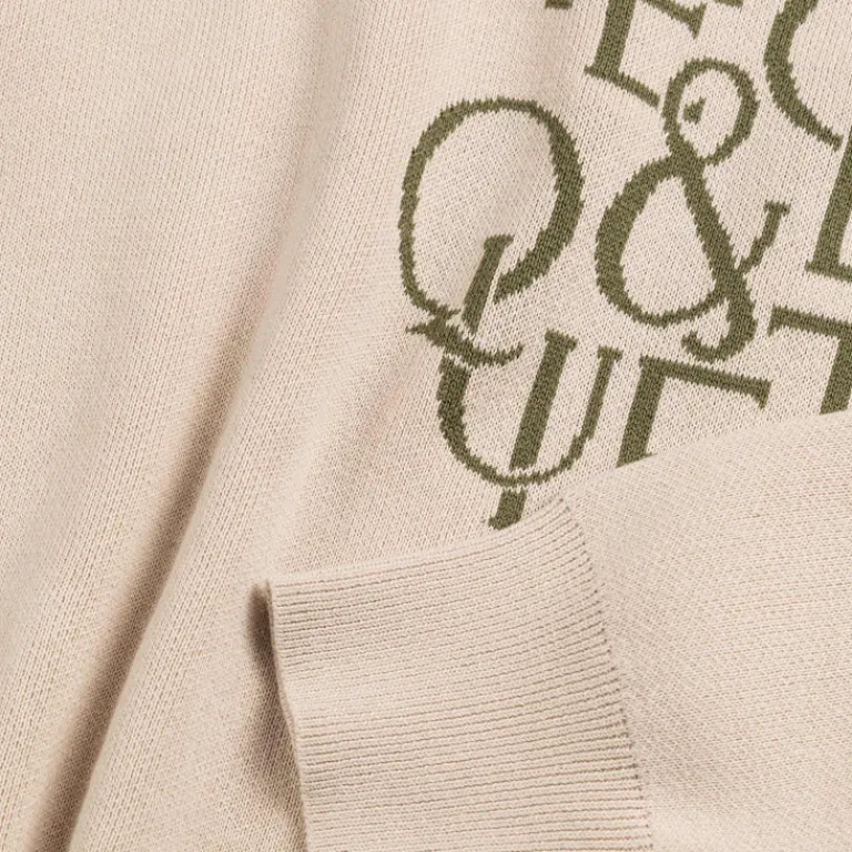 Museum of Peace & Quiet Tricot|Pullover*Serif Jacquard Sweater Bone