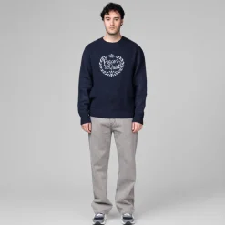 Museum of Peace & Quiet Tricot*Wreath Mohair Sweater Navy