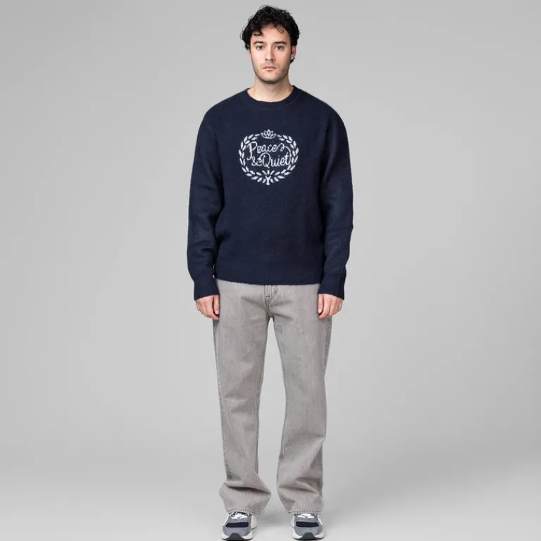 Museum of Peace & Quiet Tricot*Wreath Mohair Sweater Navy